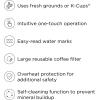imageChefman InstaCoffee Max The Easiest Way to Brew the Boldest SingleServe Coffee Use Fresh And Flavorful Grounds or KCups With A Convenient BuiltIn Lift BlackStainless SteelIvory  wLift