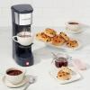 imageChefman InstaCoffee Max The Easiest Way to Brew the Boldest SingleServe Coffee Use Fresh And Flavorful Grounds or KCups With A Convenient BuiltIn Lift BlackStainless SteelMystic Blue  wLift