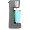 imageChefman InstaCoffee Max The Easiest Way to Brew the Boldest SingleServe Coffee Use Fresh And Flavorful Grounds or KCups With A Convenient BuiltIn Lift BlackStainless SteelGrey  wLift