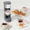 imageChefman InstaCoffee Max The Easiest Way to Brew the Boldest SingleServe Coffee Use Fresh And Flavorful Grounds or KCups With A Convenient BuiltIn Lift BlackStainless SteelGrey  wLift