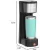 imageChefman InstaCoffee Max The Easiest Way to Brew the Boldest SingleServe Coffee Use Fresh And Flavorful Grounds or KCups With A Convenient BuiltIn Lift BlackStainless SteelBlackStainless Steel