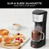 imageChefman InstaCoffee Max The Easiest Way to Brew the Boldest SingleServe Coffee Use Fresh And Flavorful Grounds or KCups With A Convenient BuiltIn Lift BlackStainless SteelBlackStainless Steel  wLift