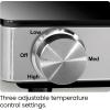 imageChefman Long Electric Warming Plate Heating Element Prep Food for Parties Stainless Steel Frame ampamp Tempered Glass Surface Buffet at Home for Trays ampamp Dishes CoolTouch Handles BlackCompact  155 x 12