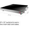 imageChefman Long Electric Warming Plate Heating Element Prep Food for Parties Stainless Steel Frame ampamp Tempered Glass Surface Buffet at Home for Trays ampamp Dishes CoolTouch Handles BlackCompact  155 x 12