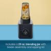 imageChefman Obliterator 48 oz Countertop Blender for Smoothies 1380W Motor to Crush Ice Nuts and Frozen Fruit with Stainless Steel Blade Auto Blend Function Includes 20 oz Travel Jar  ConcreteMidnight