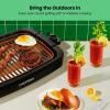 imageChefman Smokeless Indoor Electric Grill Copper Extra Large Nonstick Table Top Grill for Indoor Grilling and BBQ with Adjustable Temperature Control Nonstick DishwasherSafe Parts 9quot x 15quot