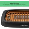 imageChefman Smokeless Indoor Electric Grill Copper Extra Large Nonstick Table Top Grill for Indoor Grilling and BBQ with Adjustable Temperature Control Nonstick DishwasherSafe Parts 9quot x 15quot