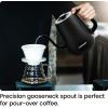 imageChefman TrueTemp Precision Control Gooseneck Kettle Internal Custom Temperature Control and 6 OneTouch Presets BoilDry Protection Auto ShutOff for Safety For Pour Over Coffee and Tea BlackBlack  Gooseneck