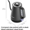 imageChefman TrueTemp Precision Control Gooseneck Kettle Internal Custom Temperature Control and 6 OneTouch Presets BoilDry Protection Auto ShutOff for Safety For Pour Over Coffee and Tea BlackBlack  Gooseneck