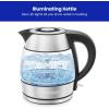 imageChefman TrueTemp Precision Control Gooseneck Kettle Internal Custom Temperature Control and 6 OneTouch Presets BoilDry Protection Auto ShutOff for Safety For Pour Over Coffee and Tea BlackGlass