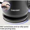 imageChefman TrueTemp Precision Control Gooseneck Kettle Internal Custom Temperature Control and 6 OneTouch Presets BoilDry Protection Auto ShutOff for Safety For Pour Over Coffee and Tea BlackBlack  Gooseneck