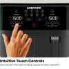 imageChefman TurboFry Touch Dual Air Fryer Maximize The Healthiest Meals With Double Basket Capacity OneTouch Digital Controls And Shake Reminder For The Perfect Crispy And LowCalorie Finish9 Quart