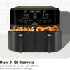 imageChefman TurboFry Touch Dual Air Fryer Maximize The Healthiest Meals With Double Basket Capacity OneTouch Digital Controls And Shake Reminder For The Perfect Crispy And LowCalorie Finish6 Quart