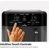 imageChefman TurboFry Touch Dual Air Fryer Maximize The Healthiest Meals With Double Basket Capacity OneTouch Digital Controls And Shake Reminder For The Perfect Crispy And LowCalorie Finish6 Quart