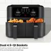 imageChefman TurboFry Touch Dual Air Fryer Maximize The Healthiest Meals With Double Basket Capacity OneTouch Digital Controls And Shake Reminder For The Perfect Crispy And LowCalorie Finish9 Quart