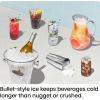 imageIceman Commercial Ice Maker Machine 100lbs24H Stainless Steel Ice Machine with 30lb Storage Bin Under Counter Ice Maker for Restaurant Home Bar Office Ice Scoop ampamp Drain Hose IncludedCompact Bullet Ice Maker