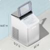imageIceman Commercial Ice Maker Machine 100lbs24H Stainless Steel Ice Machine with 30lb Storage Bin Under Counter Ice Maker for Restaurant Home Bar Office Ice Scoop ampamp Drain Hose IncludedCompact NuggetPebble Ice Machine
