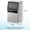 imageIceman Commercial Ice Maker Machine 100lbs24H Stainless Steel Ice Machine with 30lb Storage Bin Under Counter Ice Maker for Restaurant Home Bar Office Ice Scoop ampamp Drain Hose IncludedCommercial Ice Maker