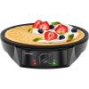 imageCHEFMAN Electric Crepe Maker Precise Temp Control 12quot NonStick Griddle Perfect for Crepes Tortillas Blintzes Pancakes Waffles Eggs Bacon Batter Spreader ampamp Spatula Included BlackBlack