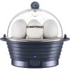 imageChefman Electric Egg Cooker Boiler Rapid Poacher Food ampamp Vegetable Steamer Quickly Makes Up to 6 Hard Medium or Soft Boiled PoachingOmelet Tray Included Ready Signal BPAFree IvoryMidnight Blue