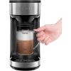 imageChefman Froth  Brew Coffee Maker and Milk Frother Single Serve Brewer for KCup Pods ampamp Grounds for Latte and Cappuccino Style Drinks Compact 20 oz Glass Mug and Reusable Filter Included 21 oz21 oz
