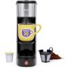 imageChefman InstaCoffee Max The Easiest Way to Brew the Boldest SingleServe Coffee Use Fresh And Flavorful Grounds or KCups With A Convenient BuiltIn Lift BlackStainless SteelBlackStainless Steel  wLift