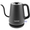 imageChefman TrueTemp Precision Control Gooseneck Kettle Internal Custom Temperature Control and 6 OneTouch Presets BoilDry Protection Auto ShutOff for Safety For Pour Over Coffee and Tea BlackBlack  Gooseneck