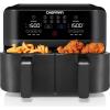 imageChefman TurboFry Touch Dual Air Fryer Maximize The Healthiest Meals With Double Basket Capacity OneTouch Digital Controls And Shake Reminder For The Perfect Crispy And LowCalorie Finish9 Quart