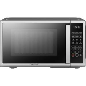 imageChefman Countertop Microwave Oven 07 Cu Ft Digital Stainless Steel Microwave 700 Watts with 6 Auto Menus 10 Power Levels Eco Mode Memory Mute Function Child Safety Lock Easy Clean09 Cu Ft