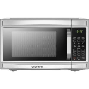 imageChefman Countertop Microwave Oven 13 Cu Ft Digital Stainless Steel 1000 Watts with 6 Auto Menus 10 Power Levels Eco Mode Memory Mute Function Child Safety Lock Easy Clean Microwave Ovens13 Cu Ft