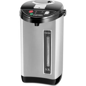 imageChefman Electric Hot Water Pot Urn w Manual Dispense Buttons Safety Lock Instant Heating for Coffee ampamp Tea AutoShutoffBoil Dry Protection Insulated Stainless Steel 53L56 Qt30 Cups56 Quarts