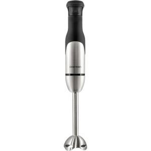 imageChefman Electric Immersion Blender 300Watt Stick HandHeld Blending wSimple One Touch Power Control Pressure Sensitive Multiple Speed Trigger Detachable Blade Stainless Steel
