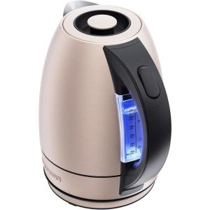 imageChefman Electric Kettle 18 Liter Stainless Steel Electric Tea Kettle Water Boiler with Automatic Shutoff LED Lights BoilDry Protection Hot Water Electric Kettles for Boiling Water GreenRose