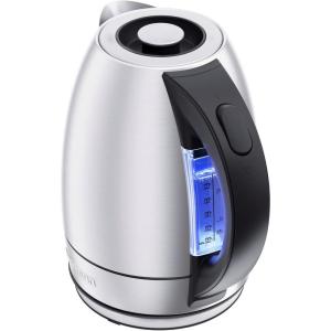 imageChefman Electric Kettle 18 Liter Stainless Steel Electric Tea Kettle Water Boiler with Automatic Shutoff LED Lights BoilDry Protection Hot Water Electric Kettles for Boiling Water GreenStainless