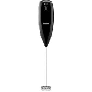 imageChefman Handheld Electric Milk Frother Create Foam for Coffee Cappuccinos ampamp Lattes Mix Matcha ampamp Protein Powder Cordless ampamp Compact Stainless Steel Wand Battery Operated