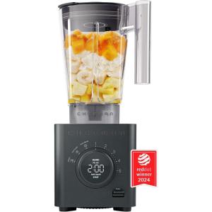 imageChefman Obliterator 48 oz Countertop Blender for Smoothies 1380W Motor to Crush Ice Nuts and Frozen Fruit with Stainless Steel Blade Auto Blend Function Includes Tamper and Scraper  MidnightMidnight