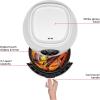 imageCHEFMAN Small Air Fryer Healthy Cooking 37 Qt Nonstick User Friendly and Digital Touch Screen w 60 Minute Timer ampamp Auto Shutoff Dishwasher Safe Basket BPAFree Glossy White35 Quart