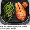 imageChefman Air Fryer  6 QT Compact Airfryer for Quick ampamp Easy Meals Features HiFry Technology for Extra Crisp EasyView Window Touch Controls with 4 Presets Nonstick ampamp Dishwasher Safe Basket  Grey