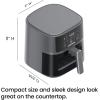 imageChefman Air Fryer  6 QT Compact Airfryer for Quick ampamp Easy Meals Features HiFry Technology for Extra Crisp EasyView Window Touch Controls with 4 Presets Nonstick ampamp Dishwasher Safe Basket  Grey