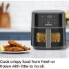 imageChefman Air Fryer  6 QT Compact Airfryer for Quick ampamp Easy Meals Features HiFry Technology for Extra Crisp EasyView Window Touch Controls with 4 Presets Nonstick ampamp Dishwasher Safe Basket  Grey