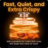 imageChefman Air Fryer TurboFry 7Qt 6in1 HighPowered 450F Cooking for Crispier Results Compact SpaceSaving Design Air Fry Bake Broil Reheat Dehydrate Defrost Fast ampamp Even Cooking  Black7 Quart