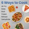 imageChefman Air Fryer TurboFry 7Qt 6in1 HighPowered 450F Cooking for Crispier Results Compact SpaceSaving Design Air Fry Bake Broil Reheat Dehydrate Defrost Fast ampamp Even Cooking  Black7 Quart