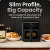 imageChefman Air Fryer TurboFry 7Qt 6in1 HighPowered 450F Cooking for Crispier Results Compact SpaceSaving Design Air Fry Bake Broil Reheat Dehydrate Defrost Fast ampamp Even Cooking  Black7 Quart