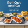 imageChefman Roll n Go Food Warming Mat Electric Warming Tray for Buffets Parties Holidays 3 Temperature Settings EasyClean Silicone Mat Roll Up Food Warmers wStorage Bag  GreyRollup