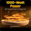 imageChefman Countertop Microwave Oven 11 Cu Ft 1000 Watts with 10 Power Levels 6 Cooking Presets with OneTouch Express Cook Eco Mode Child Safety Lock ampamp Mute Button  Black11 Cu Ft