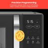 imageChefman Countertop Microwave Oven 11 Cu Ft 1000 Watts with 10 Power Levels 6 Cooking Presets with OneTouch Express Cook Eco Mode Child Safety Lock ampamp Mute Button  Black11 Cu Ft  MicroCrisp