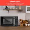 imageChefman Countertop Microwave Oven 11 Cu Ft 1000 Watts with 10 Power Levels 6 Cooking Presets with OneTouch Express Cook Eco Mode Child Safety Lock ampamp Mute Button  Black11 Cu Ft  MicroCrisp