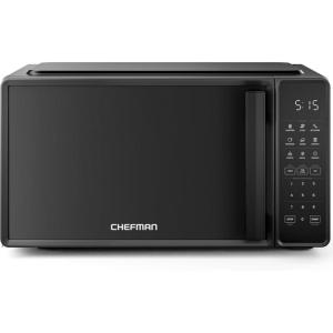 imageChefman Countertop Microwave Oven 11 Cu Ft 1000 Watts with 10 Power Levels 6 Cooking Presets with OneTouch Express Cook Eco Mode Child Safety Lock ampamp Mute Button  Black07 Cu Ft