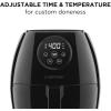 imageCHEFMAN Small Air Fryer Healthy Cooking Nonstick User Friendly and Digital Touch Screen w 60 Minute Timer ampamp Auto Shutoff Dishwasher Safe Basket BPAFree Glossy Black 35 Qt35 Qt