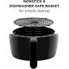 imageCHEFMAN Small Air Fryer Healthy Cooking Nonstick User Friendly and Digital Touch Screen w 60 Minute Timer ampamp Auto Shutoff Dishwasher Safe Basket BPAFree Glossy Black 35 Qt35 Qt